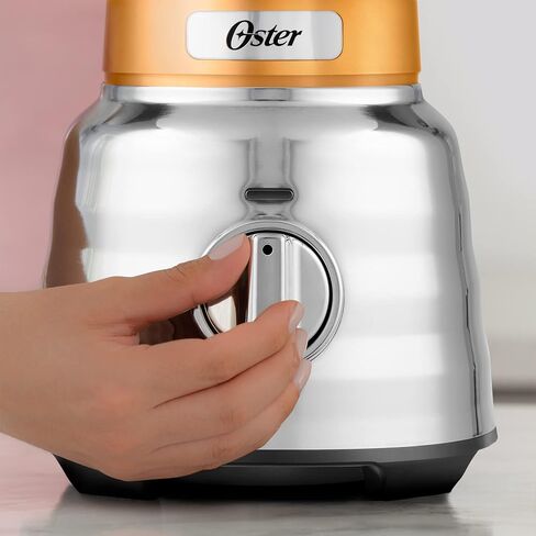 Oster Beehive Performance 3 Speed Turn Dial 7-Cup Blender, Countertop Small Kitchen Appliance with 1100 Watt Motor, Silver/Copper in Saudi Arabia