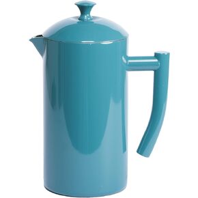 Frieling Double-Walled Stainless Steel French Press Coffee Maker, Lagoon Blue, 34 fl oz.