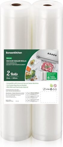 ماكينة تفريغ الهواء من Bonsenkitchen، ماكينة غلق الطعام بالتفريغ من الفولاذ المقاوم للصدأ مع نظام غلق بالتفريغ 8 في 1، 6 أوضاع لتفريغ الطعام، قطاعة مدمجة وتخزين الحقائب، تصميم مدمج مع مجموعة أدوات البدء in Kuwait