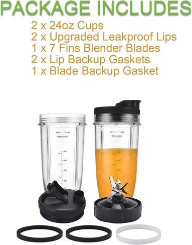 Blender Blade Fit for Ninja, Replacement Parts 6 Fin Male Blade, Blender Accessories Compatible with Nutri Ninja Auto IQ BL660 BL663 & BL740, Only Fit 16oz Cups in Kuwait