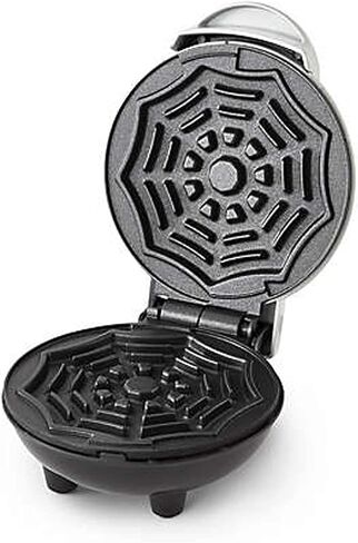 Dash Spiderweb Mini Waffle Maker Halloween Produces Waffles! Easy to Clean & Non-Stick Surfaces! Make Your Own Tasty Homemade Halloween Treats! white, 6.4inches L x 5inches W x 2.8inches H in Saudi Arabia