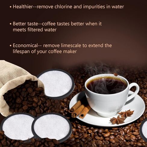 XIXIAN 12 Pack Coffee Water Filter Disk Replacement Filter Coffee Filter Compatible with Mr.Coffee Maker Machine Coffee Machine Accessory Water Filter for Coffee Maker in Kuwait