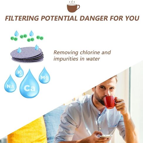 XIXIAN 12 Pack Coffee Water Filter Disk Replacement Filter Coffee Filter Compatible with Mr.Coffee Maker Machine Coffee Machine Accessory Water Filter for Coffee Maker in Kuwait