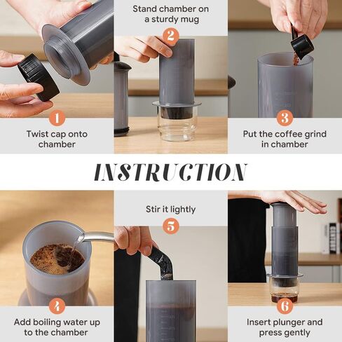 Coffee Press Maker -New Desgin Bigger Capacity Quickly Makes Delicious Coffee Without Bitterness - 1 to 3 Cups Per Pressing (Aipressfilter200-FBA) in Kuwait