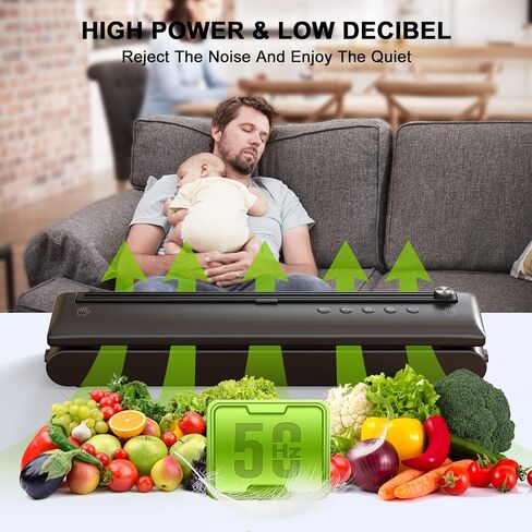 BEYUAM Vacuum Sealer, Food Saver Vacuum Sealer Machine with Auto&Manual Options for Food Storage, 5 in1 Food Vacuum Sealer with Dry&Moist Modes, LED Indicator Lights, Compact Design, Includes 15PCS（8） in Saudi Arabia