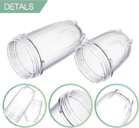 مجموعة اكواب بديلة من 3 قطع بسعة 16 اونصة و12 اونصة تناسب كوب ماجيك بوليت بليندرز بقدرة 250 واط (سلسلة MB1001) in Kuwait