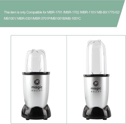 مجموعة اكواب بديلة من 3 قطع بسعة 16 اونصة و12 اونصة تناسب كوب ماجيك بوليت بليندرز بقدرة 250 واط (سلسلة MB1001) in Kuwait