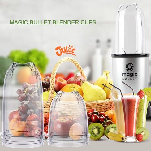 مجموعة اكواب بديلة من 3 قطع بسعة 16 اونصة و12 اونصة تناسب كوب ماجيك بوليت بليندرز بقدرة 250 واط (سلسلة MB1001) in Kuwait