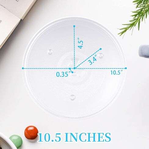 12" Microwave Plate Replacement Glass Turntable | Fits GE, Panasonic, LG, Whirlpool, Maytag, Cuisinart & More in Kuwait