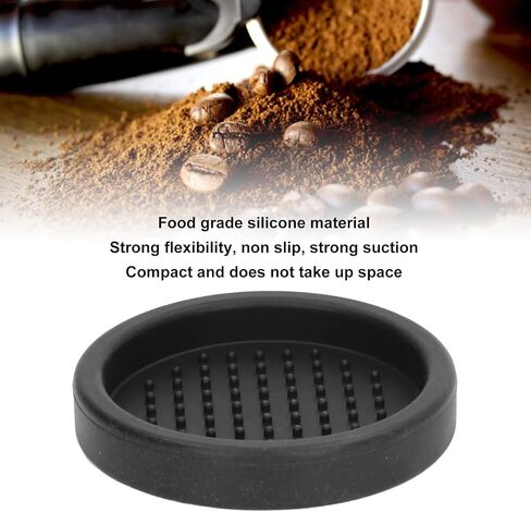 حصيرة العبث بالقهوة من السيليكون الدائرية من VTOSEN - وسادة مقبض لآلة القهوة - ملحقات مسحوق القهوة للمنزل - حصيرة العبث بالقهوة المتينة للحصول على لقطات إسبرسو مثالية in Kuwait