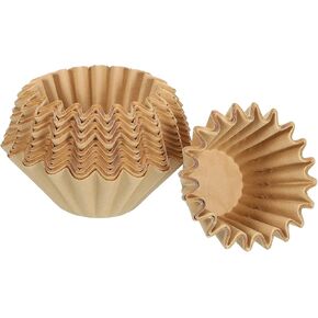 PATIKIL 2-5 Cup Wave Coffee Filter Brown Paper Filter 7.3x1.9 Inch Extraction for Cafe Cake Shop Kitchen (Coffee, Pack of 100)