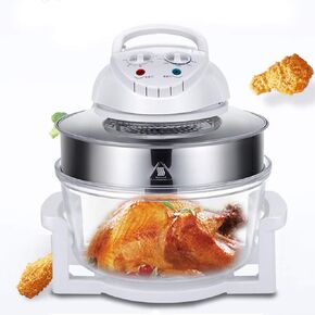17L Air Fryer Glass Infrared Convection Oven Roaster 360° Heating Cooker Oil-Less Grill Roaster Multifunction Glass Air Fryer,French Fries Oven Roaster Multifunction Cooker in Kuwait