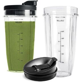 32OZ BL455 Nutri Ninja Pro BL482 BL490 Nutri Ninja Auto-iQ Bender Cups | Replacement Cups Compatible with BN400 BN401 Ninja Nutri-Blender Pro BL480 BL481 Nutri Ninja Auto-iQ with Sip and Seal Lids in Saudi Arabia