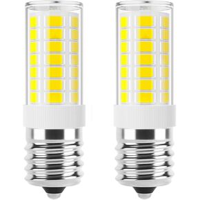LED Microwave Light Bulbs Under Hood 40W Equivalent, E17 LED Bulb Dimmable for Stove Top, Range Hood, Refrigerator, 120V 4W 400LM LED Appliance Light Bulb, Warm White 3000K, 2 Pack