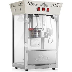 Olde Midway Movie Theater-Style Popcorn Machine Maker with 8-Ounce Kettle - Cream, Vintage-Style Countertop Popper in Saudi Arabia