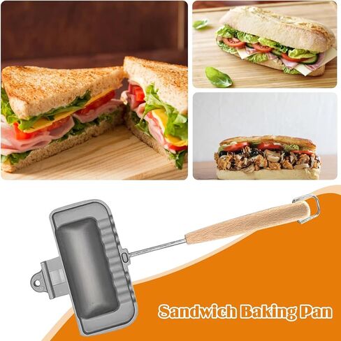 ماكينة صنع الساندوتشات مزدوجة الجوانب من AZB، مكواة فطيرة مزدوجة الجوانب مع مقبض قابل للإزالة in Kuwait