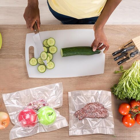 Patelai 12 Rolls Vacuum Sealer Bags 6 Rolls 8" x 16' and 6 Rolls 11" x 16' Food Vac Bags Airtight Vacuum Seal Bags for Freezer Food Storage Meal Prep and Sous Vide in Saudi Arabia