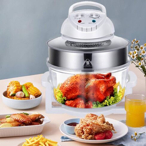 17L Air Fryer Glass Infrared Convection Oven Roaster 360° Heating Cooker Oil-Less Grill Roaster Multifunction Glass Air Fryer,French Fries Oven Roaster Multifunction Cooker in Kuwait