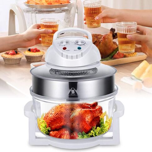 17L Air Fryer Glass Infrared Convection Oven Roaster 360° Heating Cooker Oil-Less Grill Roaster Multifunction Glass Air Fryer,French Fries Oven Roaster Multifunction Cooker in Kuwait