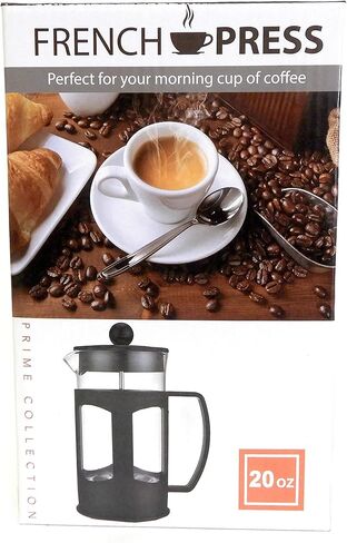 Dependable Industries Inc. Essentials French Press with Protective Plastic Exterior - Brew Fresh Coffee and Tea 20 Oz Preferred Method for Brewing for Coffee Enthusiasts in Kuwait