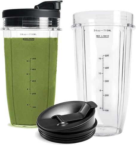 32OZ BL455 Nutri Ninja Pro BL482 BL490 Nutri Ninja Auto-iQ Bender Cups | Replacement Cups Compatible with BN400 BN401 Ninja Nutri-Blender Pro BL480 BL481 Nutri Ninja Auto-iQ with Sip and Seal Lids in Kuwait