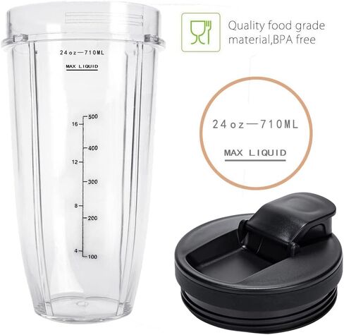 32OZ BL455 Nutri Ninja Pro BL482 BL490 Nutri Ninja Auto-iQ Bender Cups | Replacement Cups Compatible with BN400 BN401 Ninja Nutri-Blender Pro BL480 BL481 Nutri Ninja Auto-iQ with Sip and Seal Lids in Kuwait