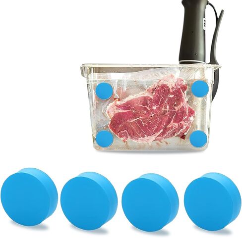 4 قطع مغناطيس سو فيد لاكياس الغمر ووضعها في مكانها - ملحق طبخ بتفريغ الهواء بدرجة حرارة منخفضة يمنع الاكياس من الطفو والطهي تحت الماء يناسب جميع المواقد المفرغة من الهواء in Kuwait