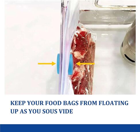 4 قطع مغناطيس سو فيد لاكياس الغمر ووضعها في مكانها - ملحق طبخ بتفريغ الهواء بدرجة حرارة منخفضة يمنع الاكياس من الطفو والطهي تحت الماء يناسب جميع المواقد المفرغة من الهواء in Kuwait