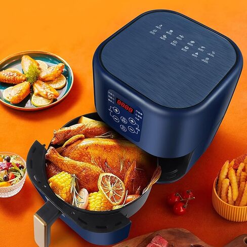 Air Fryer, Electric Hot Air Fryers Oilless Cooker,Digital LCD Touch Screen, Nonstick Basket 110V,7.2Quart (6.8Liter)(Royal Blue) in Saudi Arabia