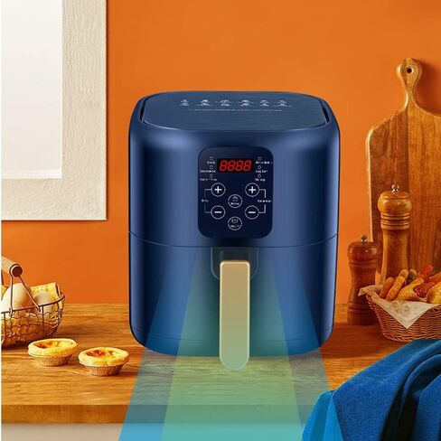 Air Fryer, Electric Hot Air Fryers Oilless Cooker,Digital LCD Touch Screen, Nonstick Basket 110V,7.2Quart (6.8Liter)(Royal Blue) in Saudi Arabia