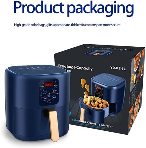 Air Fryer, Electric Hot Air Fryers Oilless Cooker,Digital LCD Touch Screen, Nonstick Basket 110V,7.2Quart (6.8Liter)(Royal Blue) in Saudi Arabia