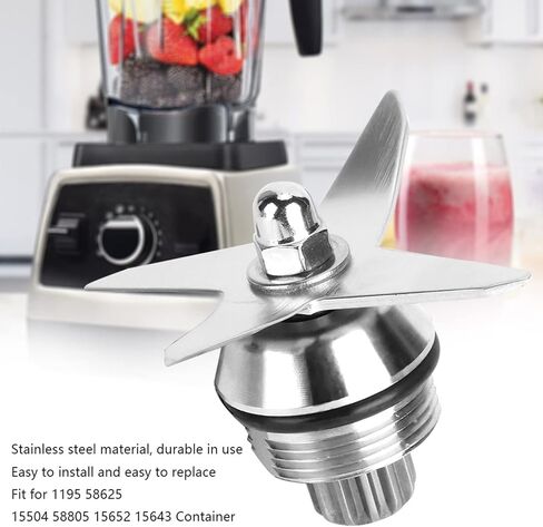 Syrisora ​​الفولاذ المقاوم للصدأ 4 شفرات خلاط مجموعة استبدال الملحقات أجزاء تناسب 1195 in Kuwait