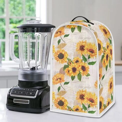 Cherry Blossom Blender Cover with Handle for Kitchen Stand Mixer or Coffee Maker Appliance Cover Anti Fingerprint Polyester Dust Proof Stain Resistant Blender Cover for Home in Saudi Arabia