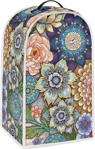 Cherry Blossom Blender Cover with Handle for Kitchen Stand Mixer or Coffee Maker Appliance Cover Anti Fingerprint Polyester Dust Proof Stain Resistant Blender Cover for Home in Saudi Arabia