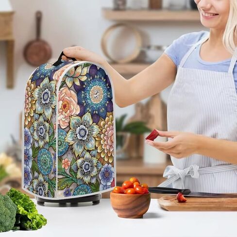 Cherry Blossom Blender Cover with Handle for Kitchen Stand Mixer or Coffee Maker Appliance Cover Anti Fingerprint Polyester Dust Proof Stain Resistant Blender Cover for Home in Saudi Arabia