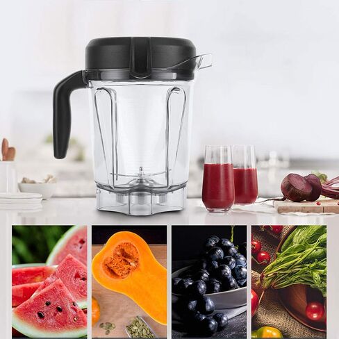 Transparent Food Blender Container with Blade Lid Replacement Accessories comfortable ounce and cup measurements Fit for Vitamix Container 64oz in Saudi Arabia