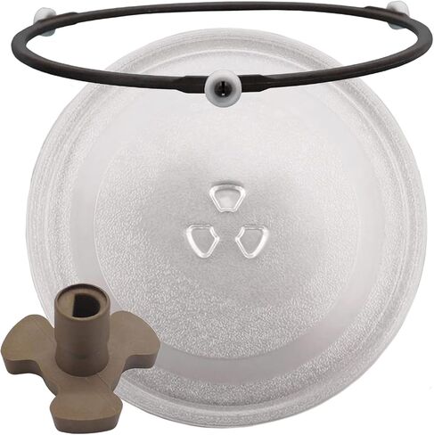 Compatible Microwave Glass Plate, Microwave Glass Turntable Plate Replacement, Microwave Oven Glass Cooking Tray, Evenly Heated, 8mm Thick, Durable Glass Dish in Saudi Arabia
