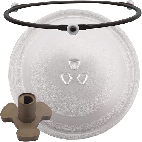 Compatible Microwave Glass Plate, Microwave Glass Turntable Plate Replacement, Microwave Oven Glass Cooking Tray, Evenly Heated, 8mm Thick, Durable Glass Dish in Saudi Arabia