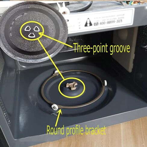 Compatible Microwave Glass Plate, Microwave Glass Turntable Plate Replacement, Microwave Oven Glass Cooking Tray, Evenly Heated, 8mm Thick, Durable Glass Dish in Saudi Arabia