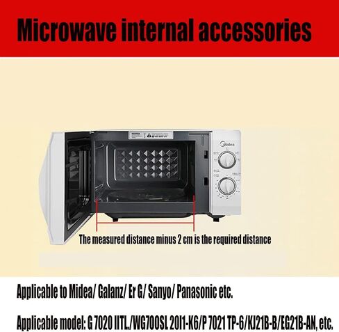 Compatible Microwave Glass Plate, Microwave Glass Turntable Plate Replacement, Microwave Oven Glass Cooking Tray, Evenly Heated, 8mm Thick, Durable Glass Dish in Saudi Arabia