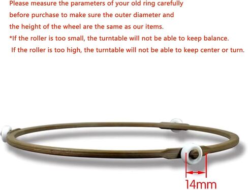 7 Inch Microwave Turntable Ring Microwave Roller Ring, Glass Plate Tray Support Holder, Replacement Inner Ring - for Microwave Oven Glass Turntable Plate, Roller Height 14 mm in Kuwait