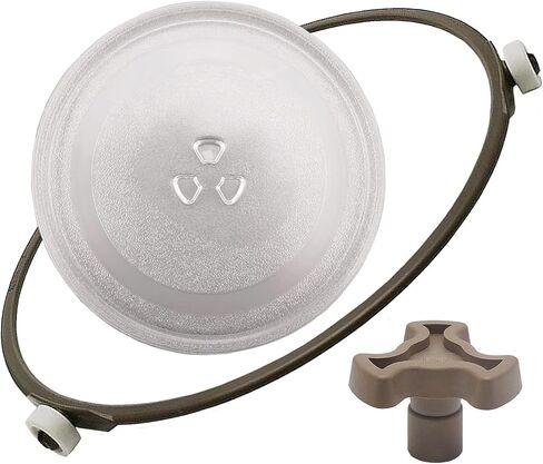Microwave Glass Turntable Plate, Microwave Plate Replacement, Microwave Oven Glass Cooking Tray, 9.6" 10" 10.6" 12.4" Glass Plate Tray Wheel Ring, Dish Tray in Saudi Arabia