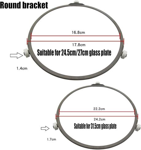 Microwave Glass Turntable Plate, Microwave Plate Replacement, Microwave Oven Glass Cooking Tray, 9.6" 10" 10.6" 12.4" Glass Plate Tray Wheel Ring, Dish Tray in Saudi Arabia