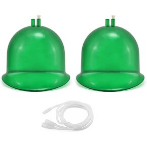Elitzia Cups for Massage and Lift for Buttocks Body Shape Accessories 9 Inch Diameter Cups and Large Y Type Hoses,1 Pair ETHX0031