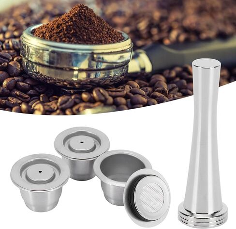 فلتر القهوة على شكل كبسولة القهوة من UPQRSG، كبسولة فلتر القهوة قابلة لإعادة الاستخدام، ملحق ماكينة القهوة من الفولاذ المقاوم للصدأ بدرجة الغذاء، مناسب للكبسولة، لآلة القهوة in Kuwait