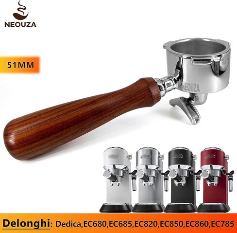 NEOUZA Espresso Portafilter 54mm Compatible with Breville Sage 870/875/878/880 Coffee Machine Non-pressurized Basket, Double Spouts (3 Ears) in Kuwait
