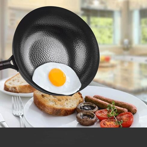 بريويكس، مقلاة من الفولاذ الكربوني، مقالي ومقلاة مع غطاء، وعاء طهي للمطبخ للكهرباء، ومواقد الحث والغاز، وعاء ووك مسطح القاع in Kuwait