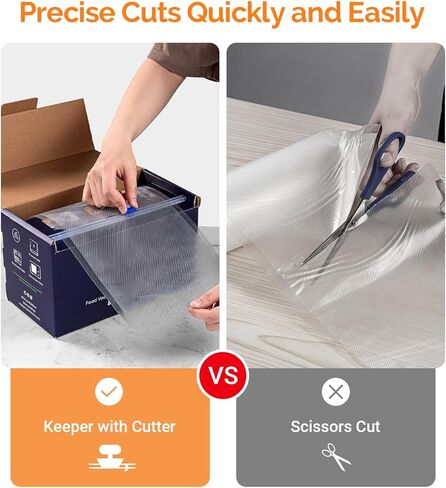 لفات أكياس تفريغ الهواء مقاس 8 × 120 بوصة من GeryonKitchen، حافظة لفافة غلق الطعام مع قاطعة لجميع ماكينات ختم التفريغ، رائعة لتخزين الطعام، فيديو Sous Vide وإعداد الوجبات in Kuwait