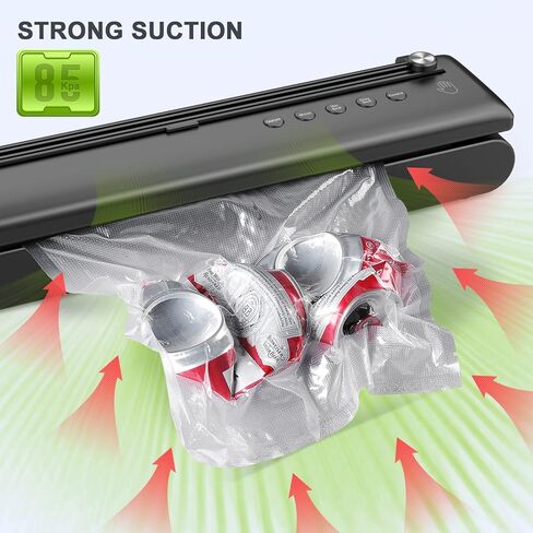 BEYUAM Vacuum Sealer, Food Saver Vacuum Sealer Machine with Auto&Manual Options for Food Storage, 5 in1 Food Vacuum Sealer with Dry&Moist Modes, LED Indicator Lights, Compact Design, Includes 15PCS（15） in Saudi Arabia