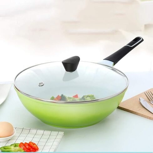 LLLY Wok - أدوات طبخ خاصة مقاومة للالتصاق وآمنة للاستخدام في غسالة الأطباق - أواني طهي ووك مجانية in Saudi Arabia